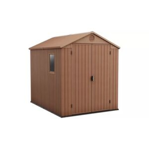 Keter 6’x8′ Darwin Heavy Duty Plastic Garden Shed –  Brown