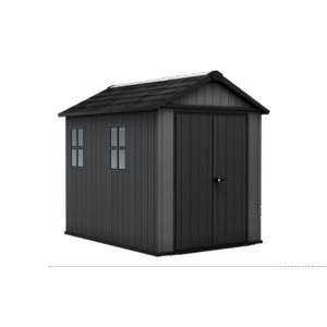 Keter 7.5’x9′ Newton Plus Front Entry Plastic Shed – Dark Grey