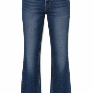 Women’s Bootcut Denim Jeans – Mid Rise Flared Leg, Dark Blue Wash, Cotton Casual Pants